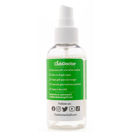 club doctor golf grip cleaner bottle side
