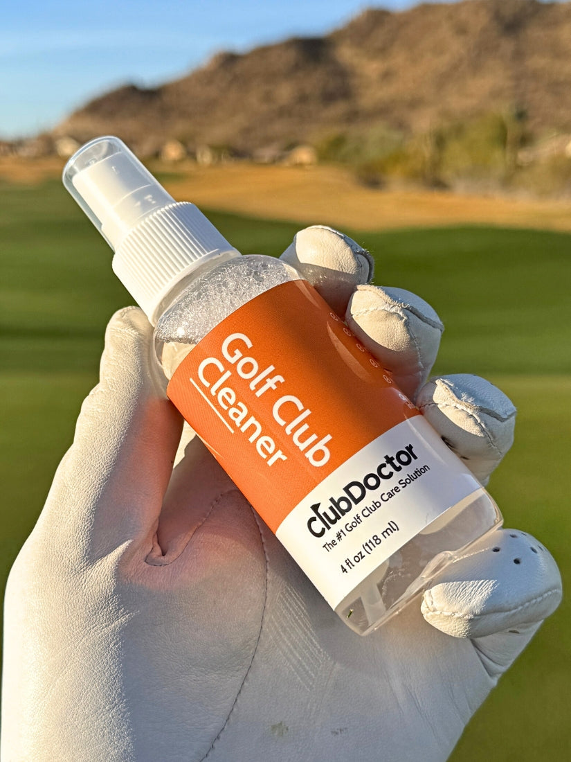Golf club cleaner used to deep clean a clubface