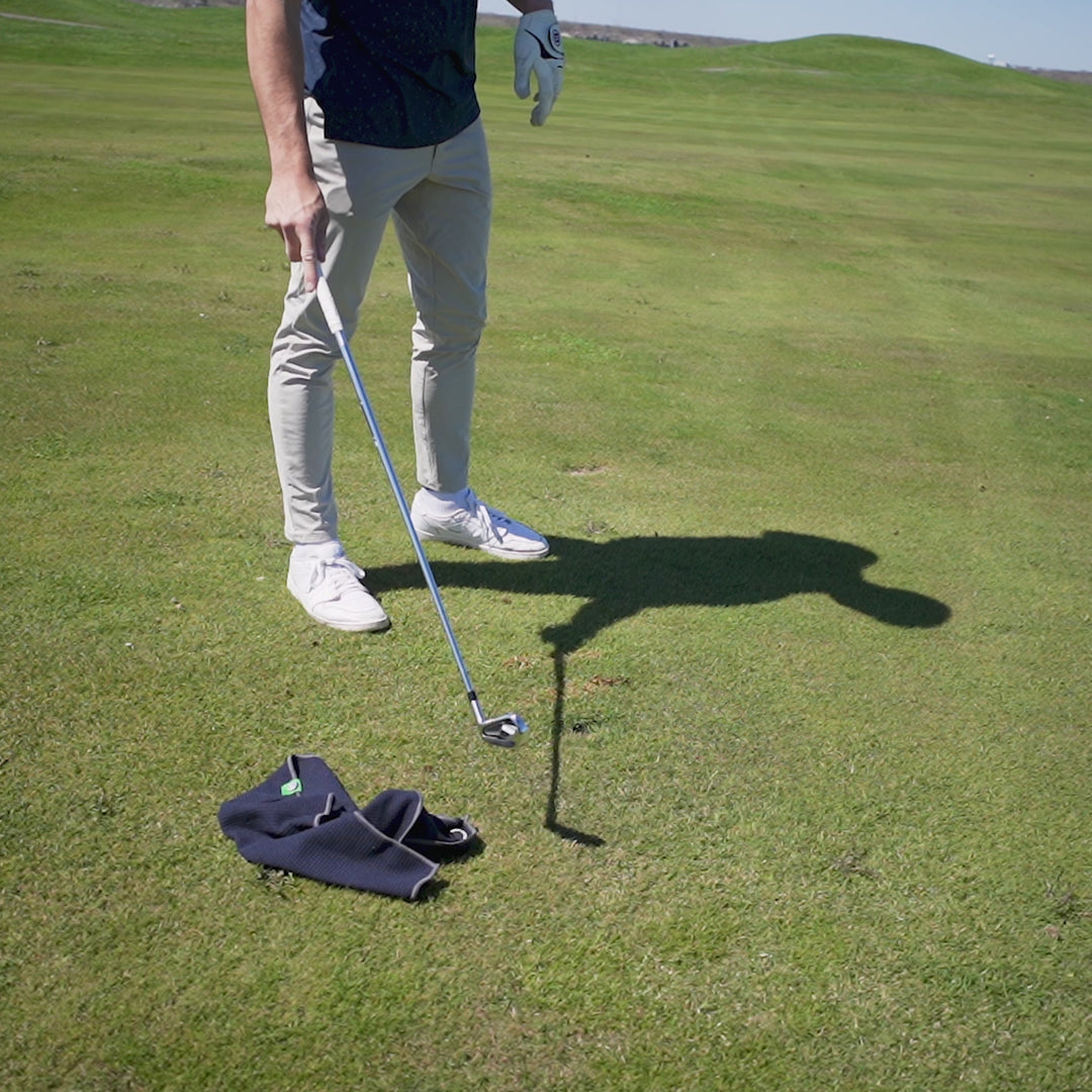 golf towel with built in brush