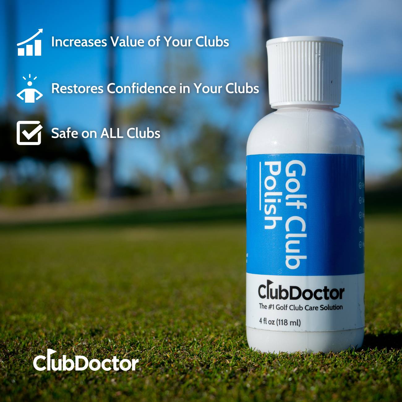 Club Doctor golf club polish for restoring shine to irons and wedges