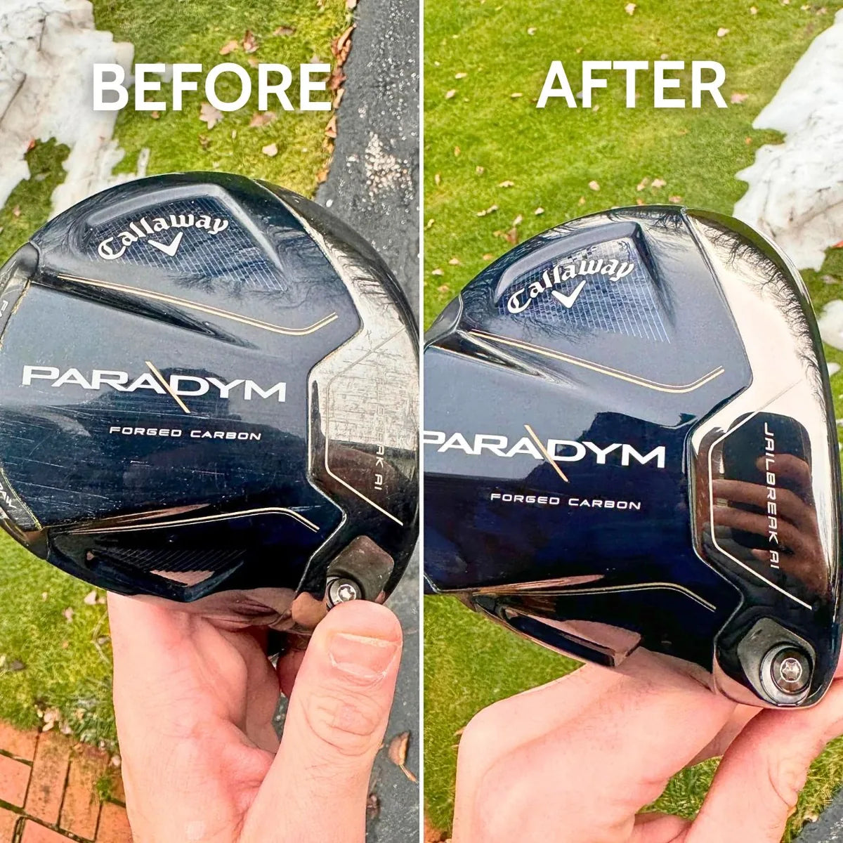 Customer golf club before and after restoration 13
