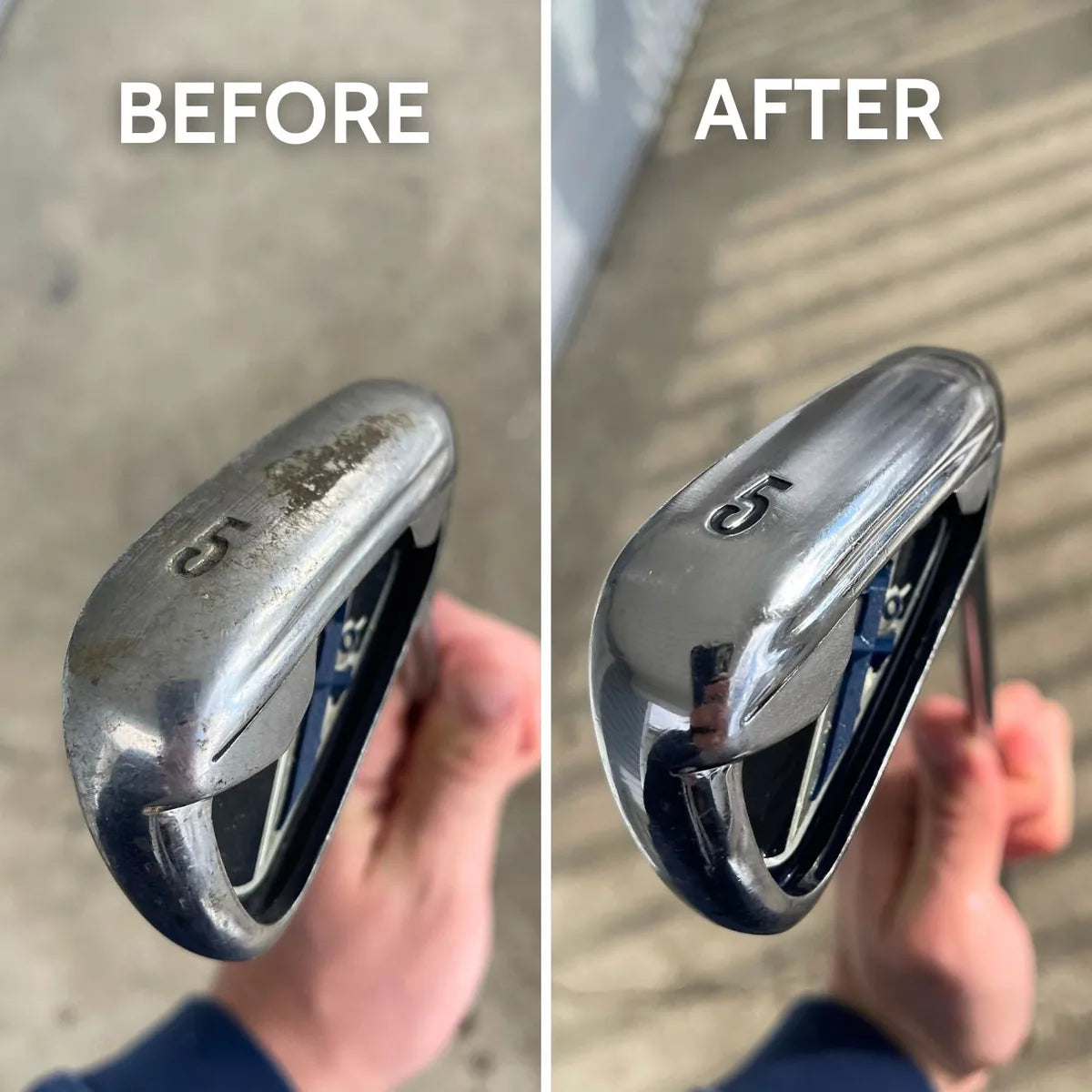 Customer golf club before and after restoration 4
