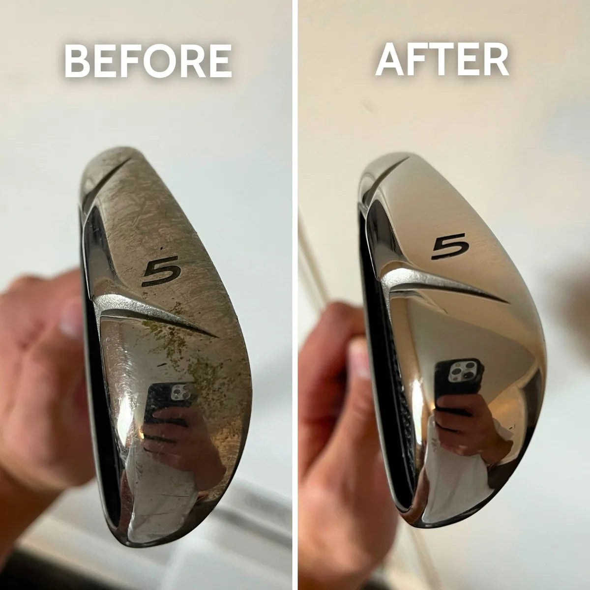 Customer golf club before and after restoration 5