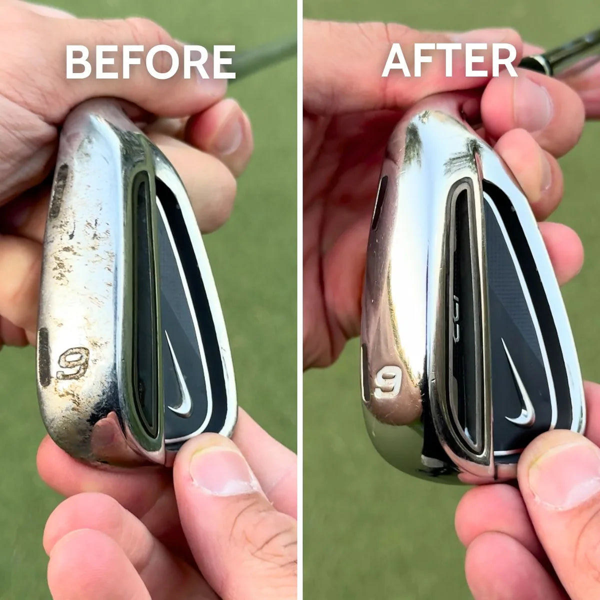 Customer golf club before and after restoration 6