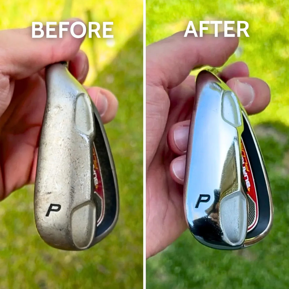 Customer golf club before and after restoration 7