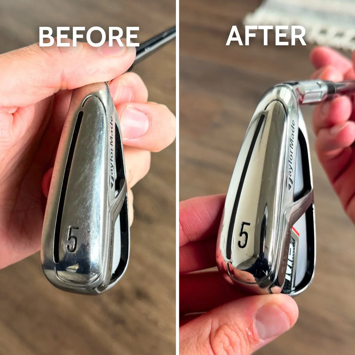 Customer golf club before and after restoration 8